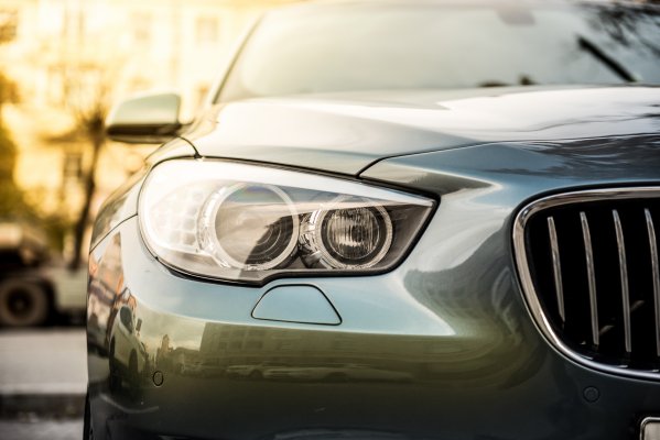 bmw car extended car warranty front of car with headlights sunny background